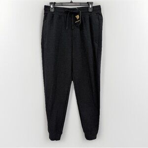 Burlebo Men's Fleece Joggers Sweatpants size M Medium Heather Black